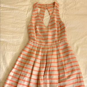 Banana Republic Linen Stipe Fit and Flare